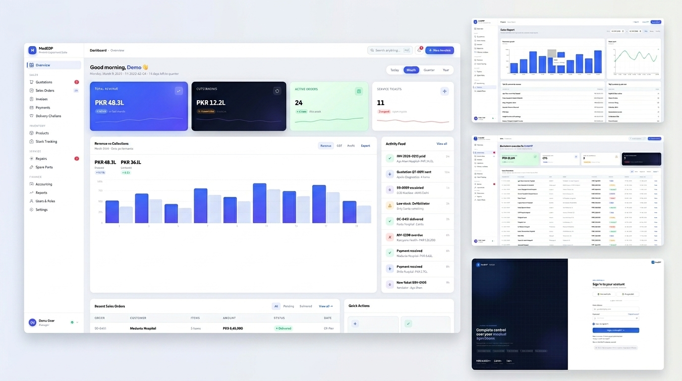 MedERP Cloud interface preview