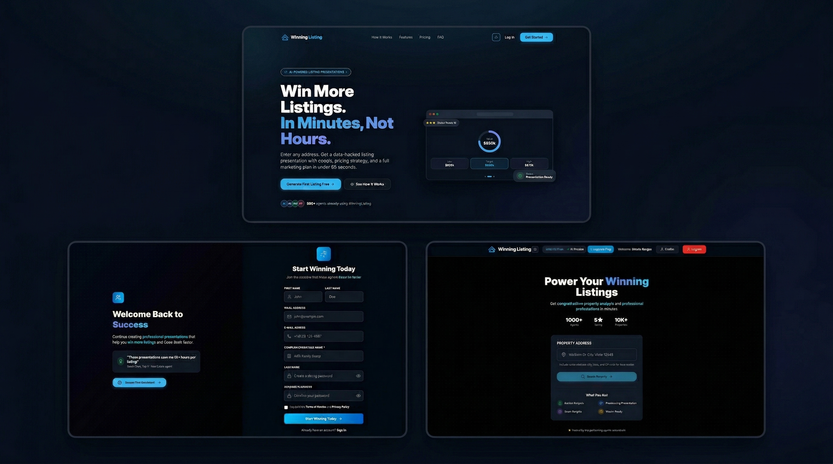 Real Estate Listing Analysis interface preview